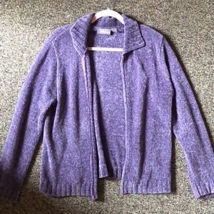 Purple Croft and barrow sweater jacket large